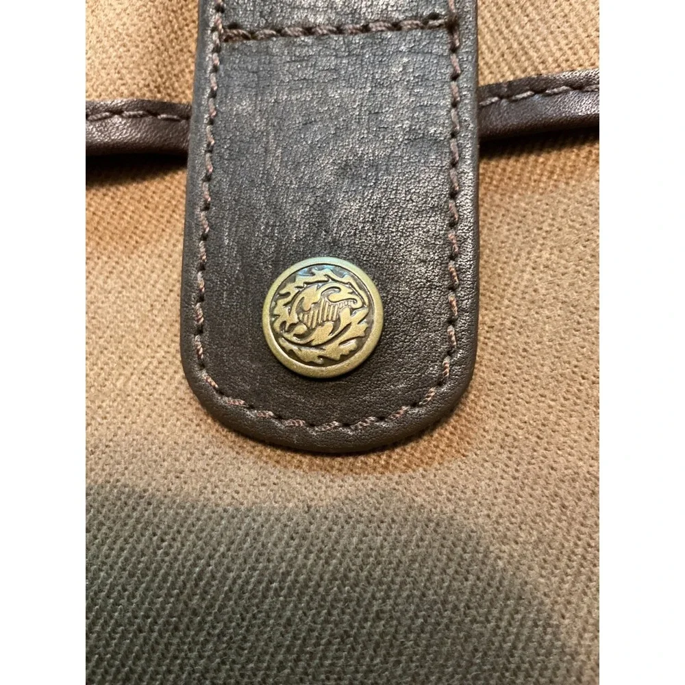 Mulholland Brothers Canvas Leather Field Bag Messenger Brown  13